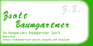 zsolt baumgartner business card